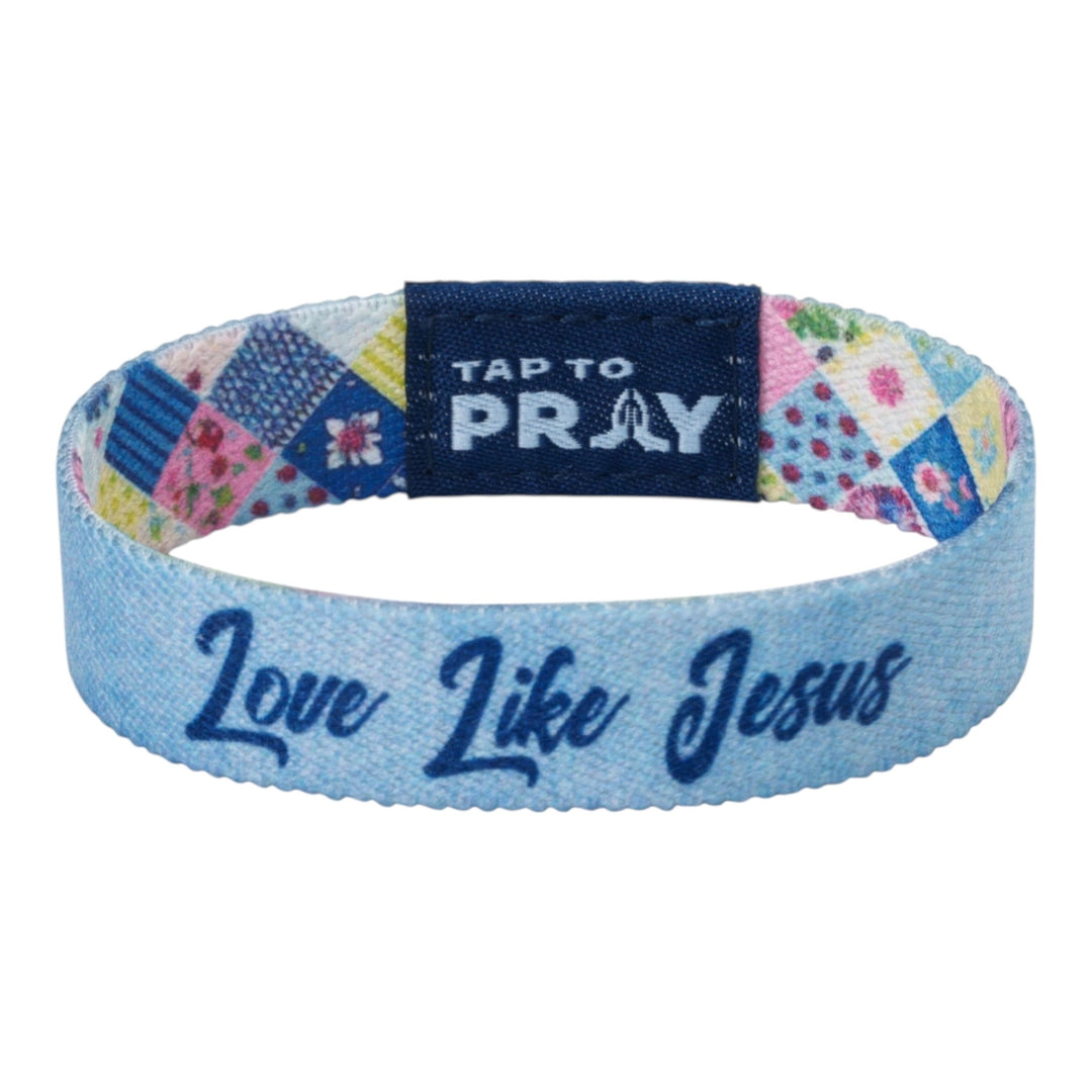 Blue wristband with &