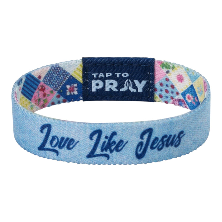Blue wristband with &