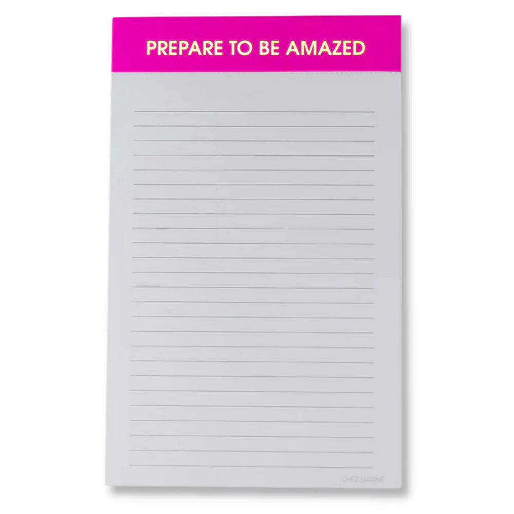 Lined paper notepad with &