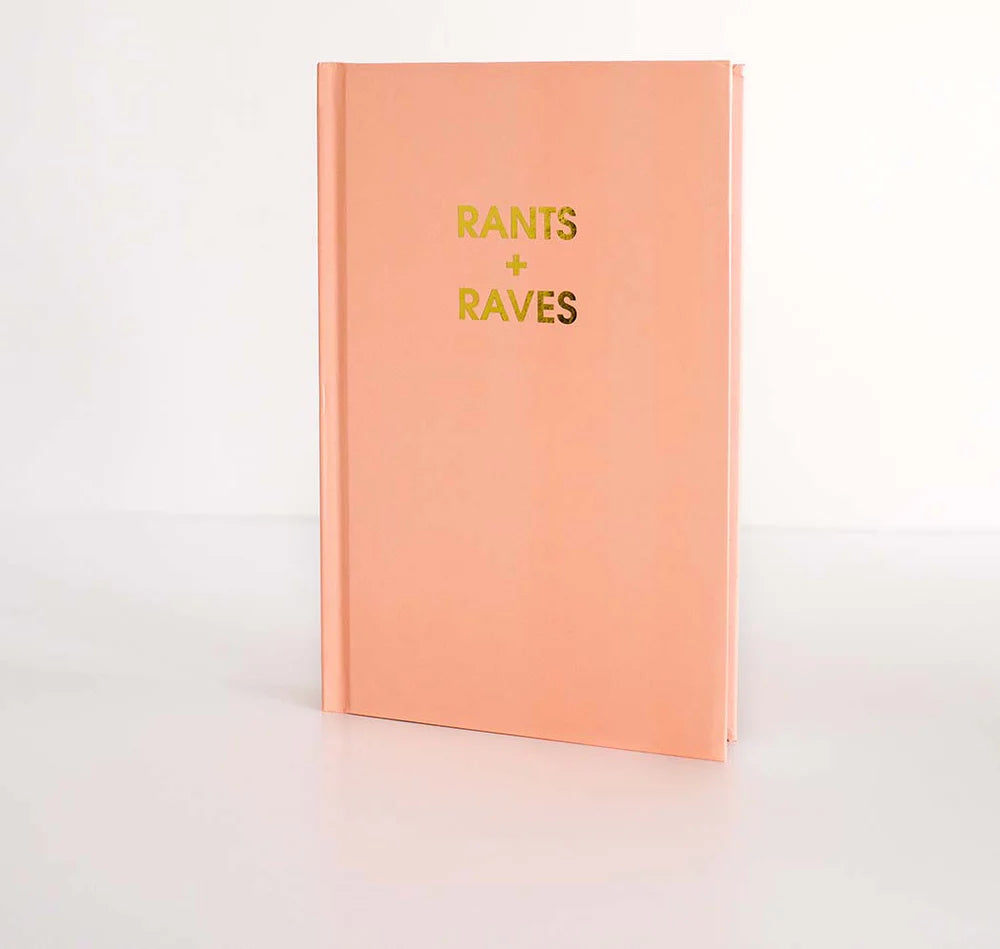 orange journal on white background