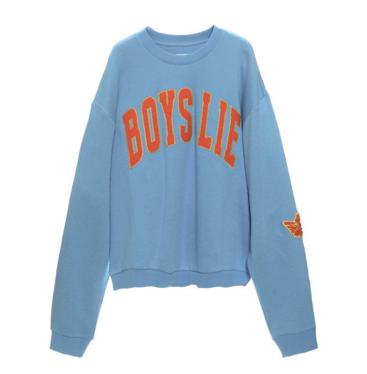 Blue sweatshirt with &