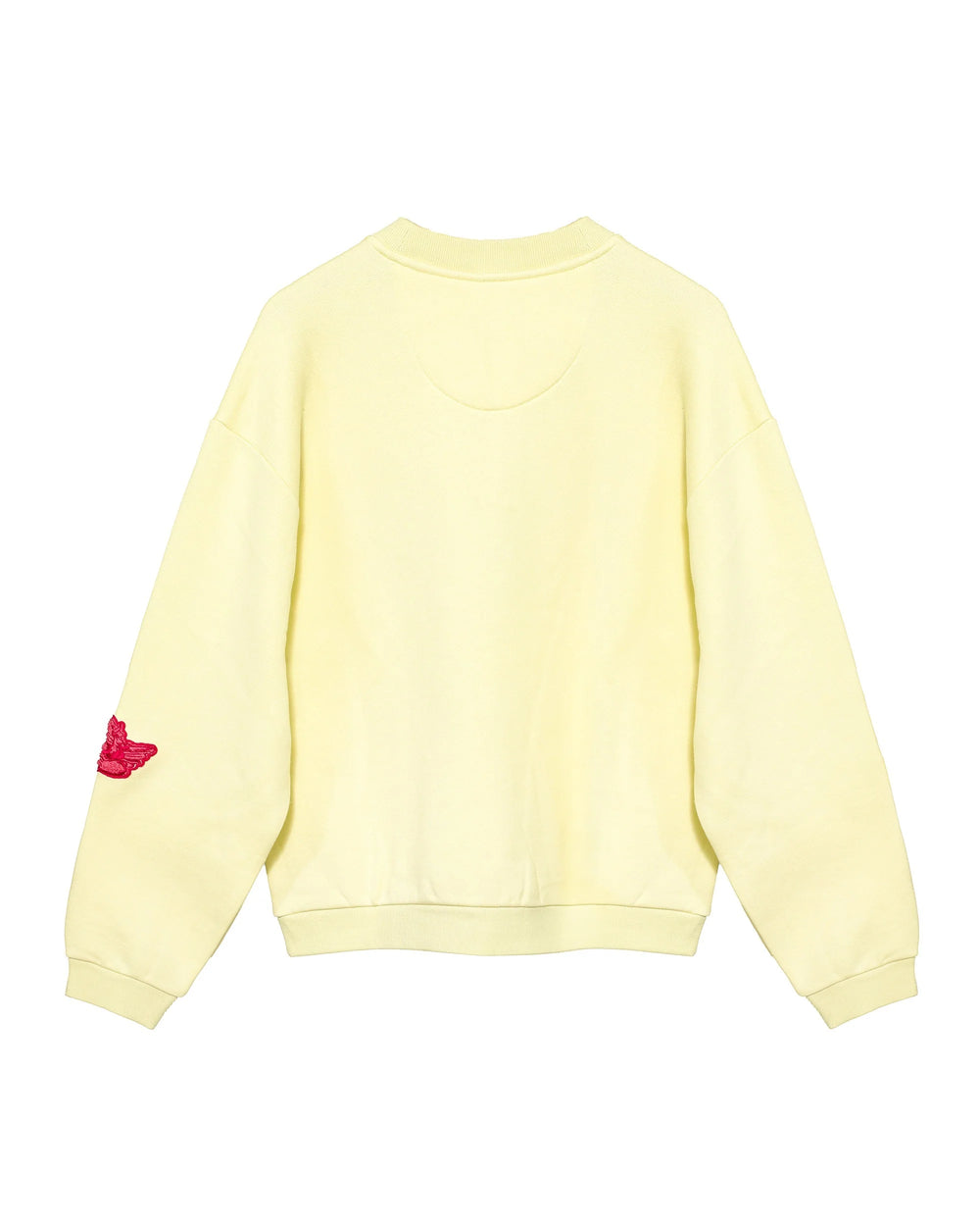 Butter yellow sweatshirt on plain background