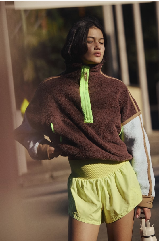 Free People Movement Mountain High Colorblock 1/2 Zip Fleece