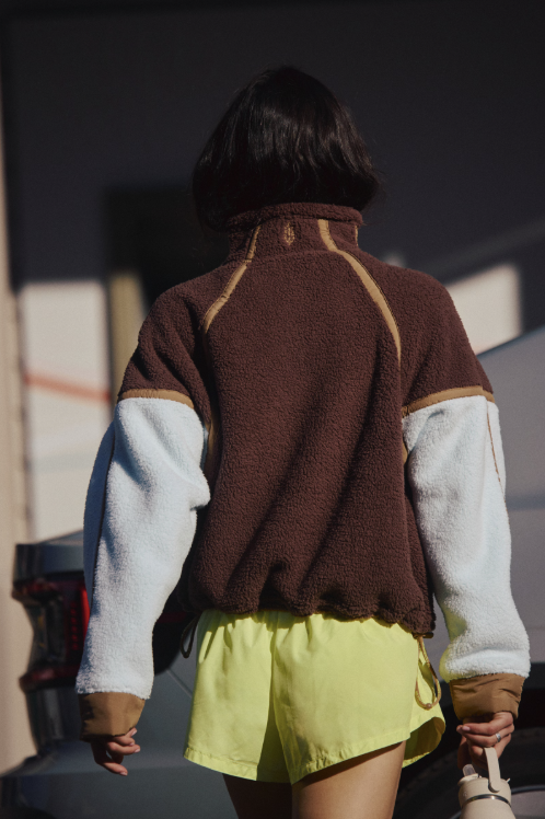 Free People Movement Mountain High Colorblock 1/2 Zip Fleece