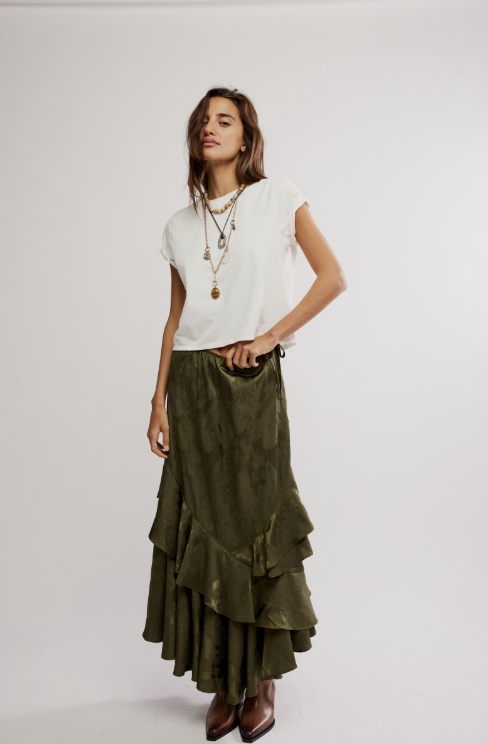 Free People Autumn Promenade Maxi Skirt