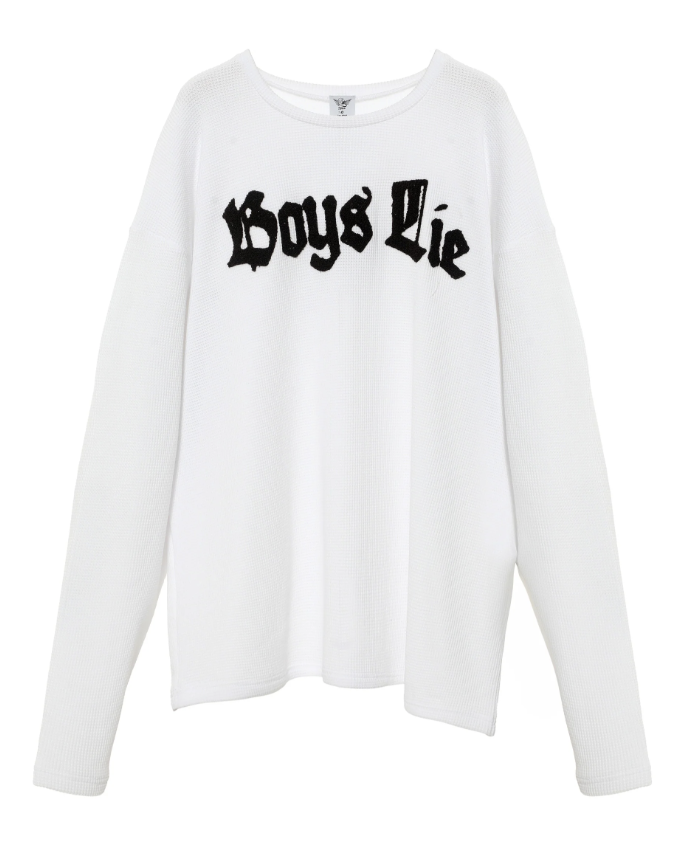 Boys Lie Rocker Thermal Boyfriend Longsleeve