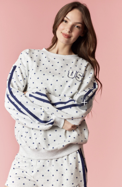 Liberty &amp; Lounging Polka Dot Pullover