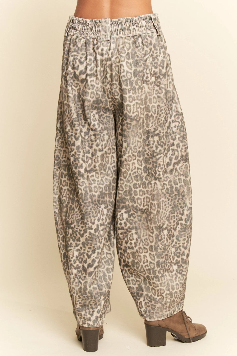 Shadow Leopard Barrel Leg Pant