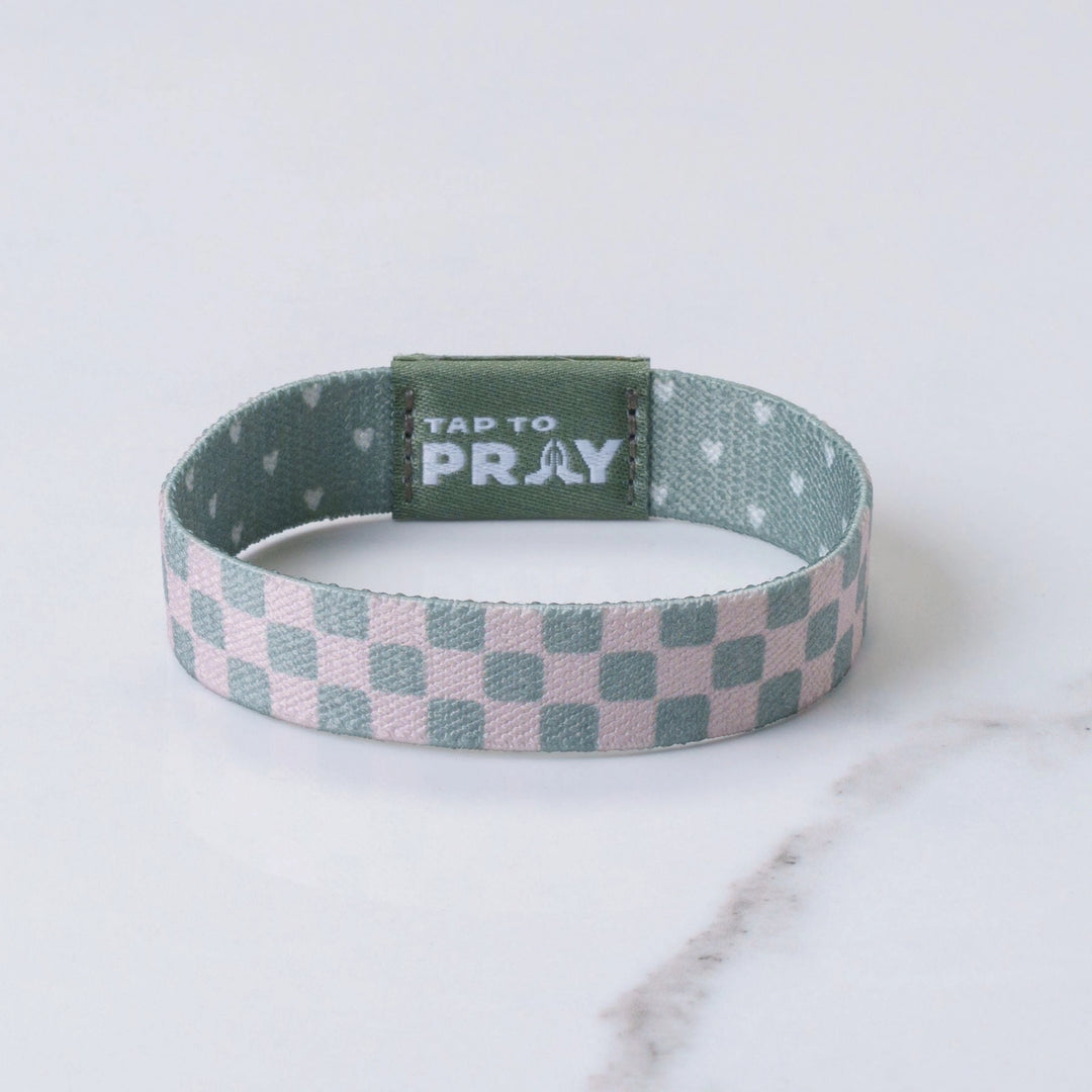 Checkered wristband with &