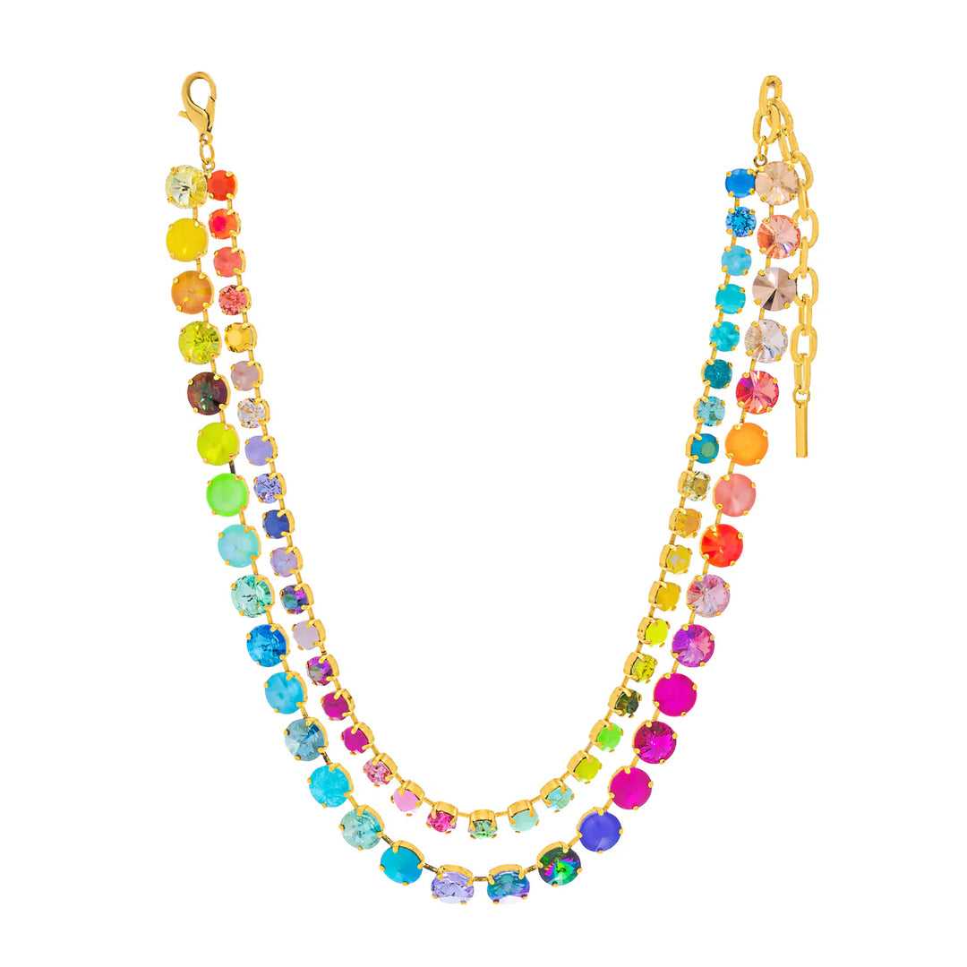 Swarovski Crystal Necklace on plain background