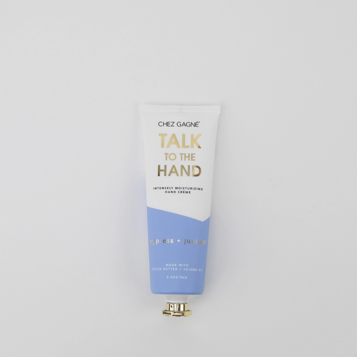 A tube of Chez Gagné hand cream with the text &
