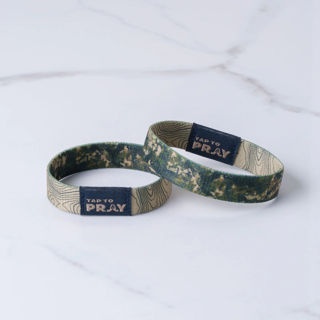 Green prayer band with &
