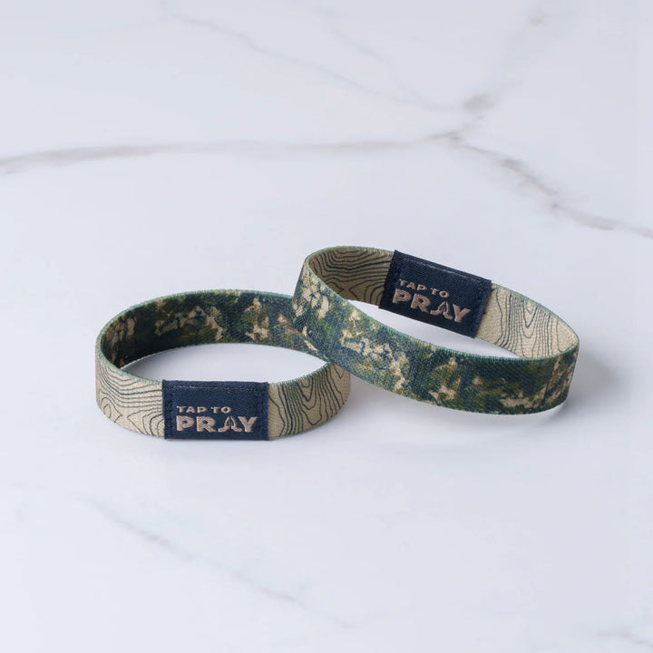 Green prayer band with &