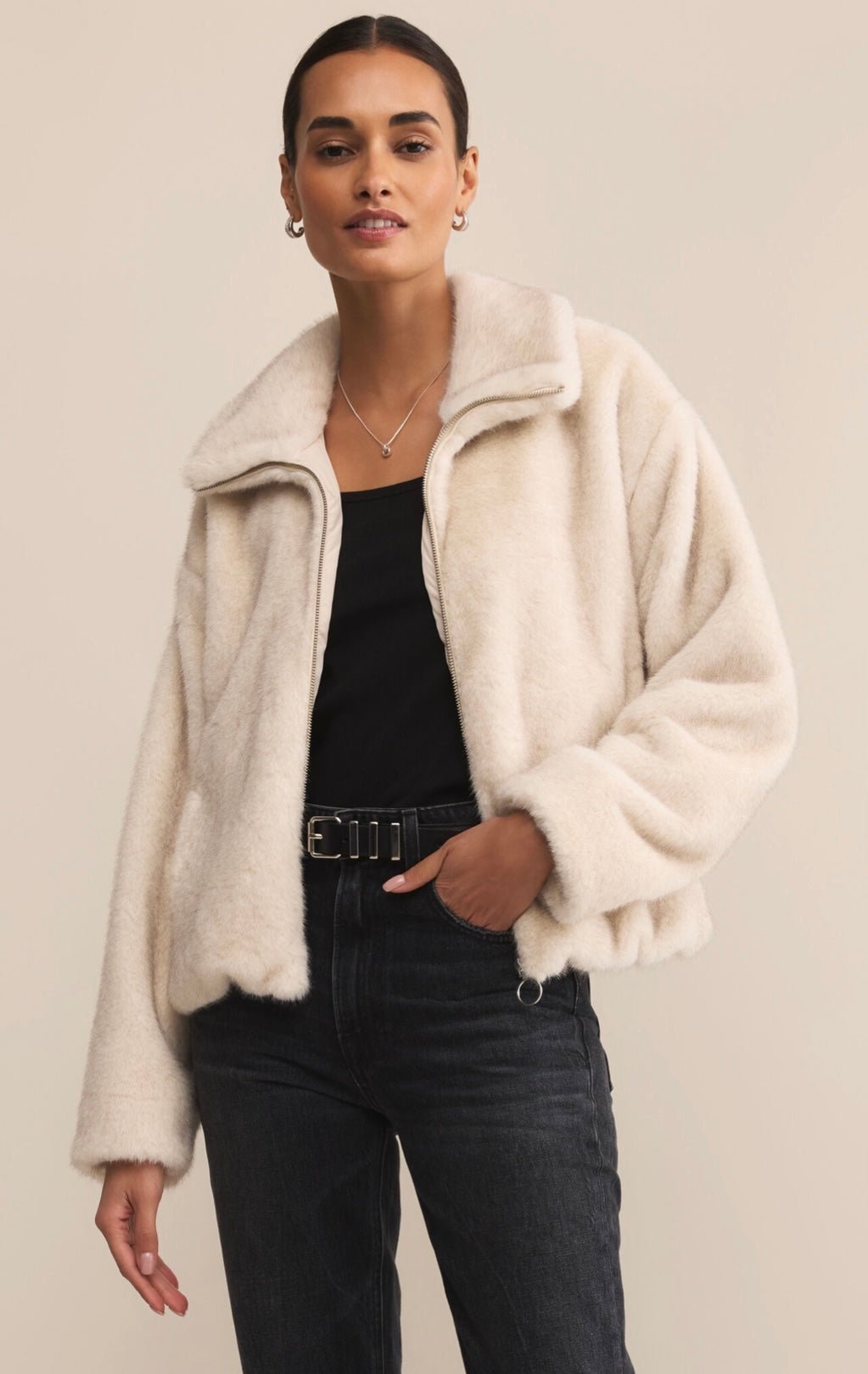 Amethyst Faux Fur Jacket - eloise boutique
