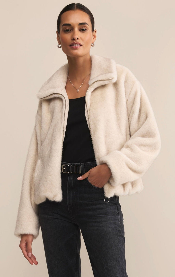 Amethyst Faux Fur Jacket - eloise boutique