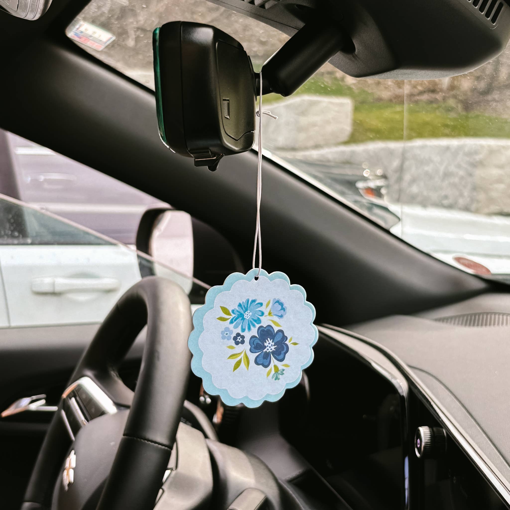 Car Air Freshener-Dainty Floral Navy