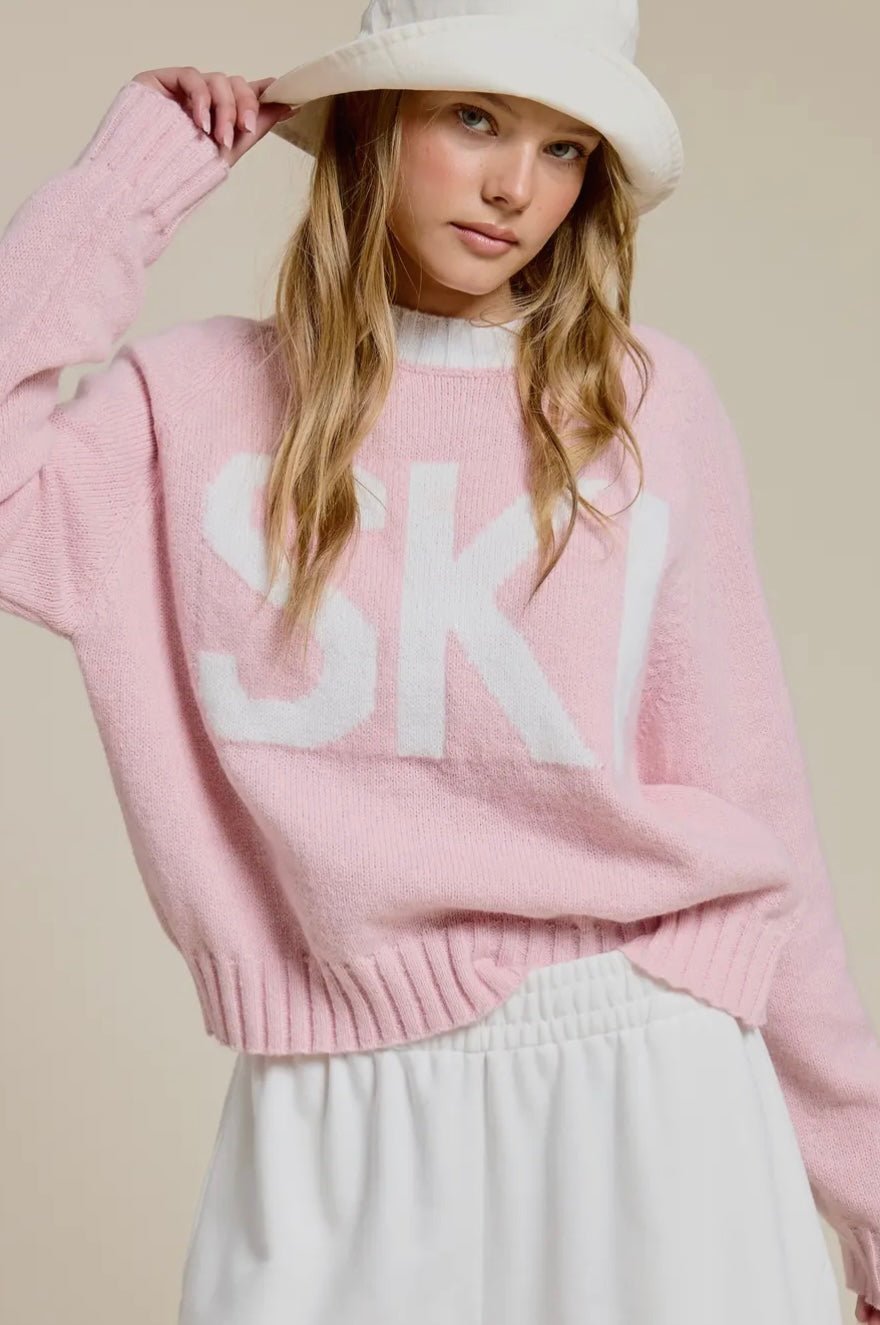 Baby Pink SKI Sweater - eloise boutique