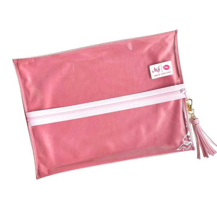 Blush Crush Clear Top Makeup Junkie Bag - eloise boutique