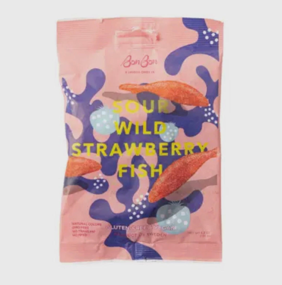 Bon Bon’s Sour Wild Strawberry Fish - eloise boutique