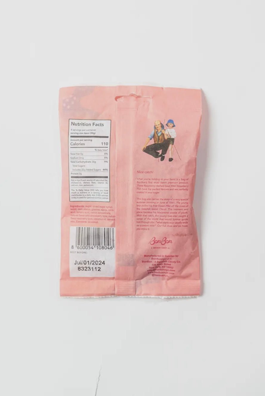 Bon Bon’s Sour Wild Strawberry Fish - eloise boutique