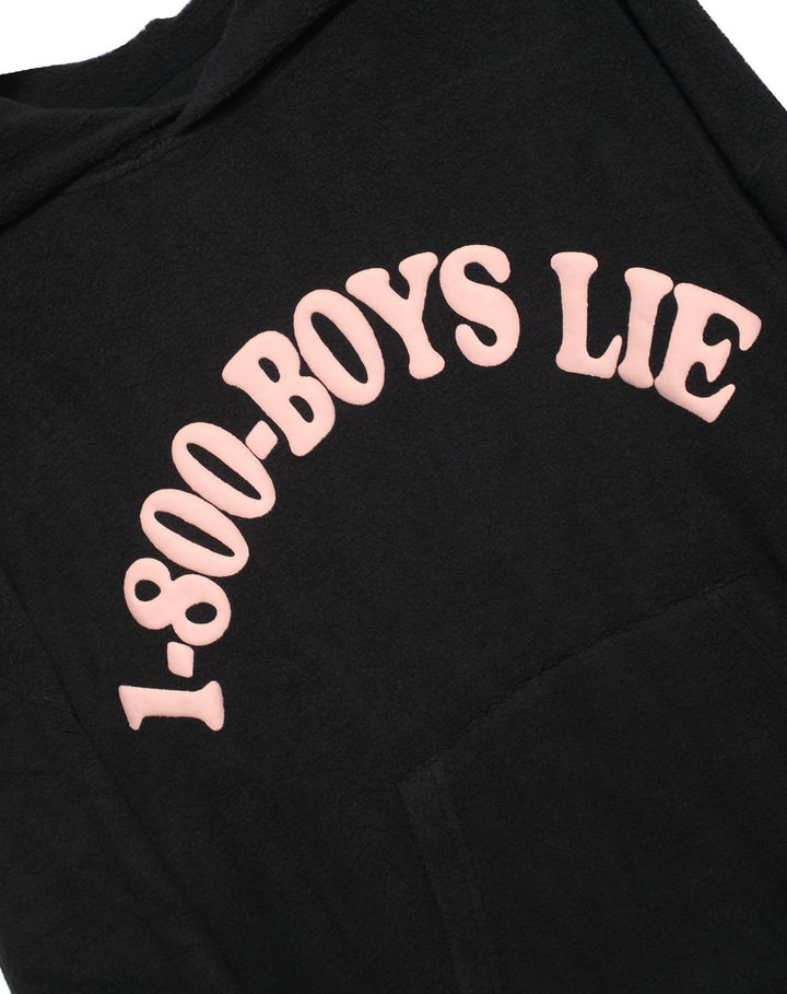 Boys Lie Black 1 - 800 Boys Lie Racer Hoodie - eloise boutique