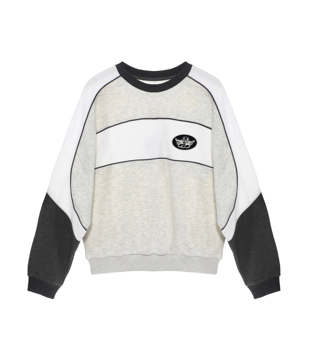 Boys Lie First Pick Heathered Paneled Kara Crewneck - eloise boutique