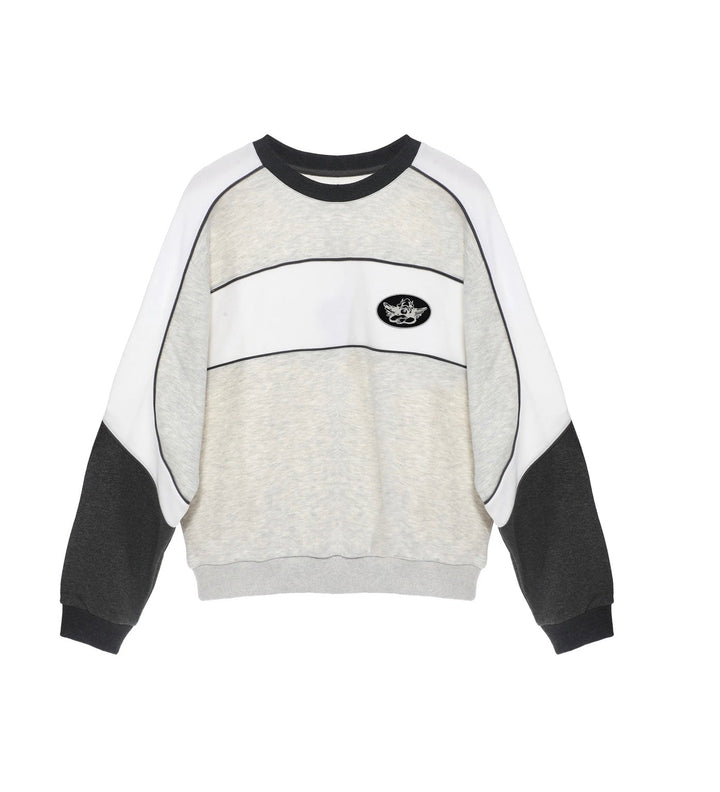 Boys Lie First Pick Heathered Paneled Kara Crewneck - eloise boutique