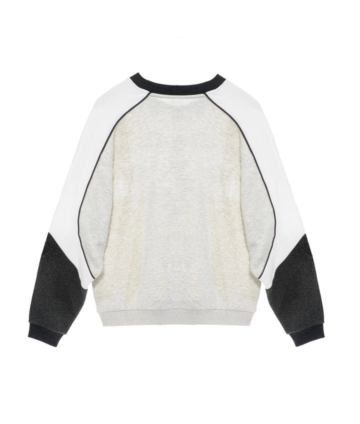 Boys Lie First Pick Heathered Paneled Kara Crewneck - eloise boutique