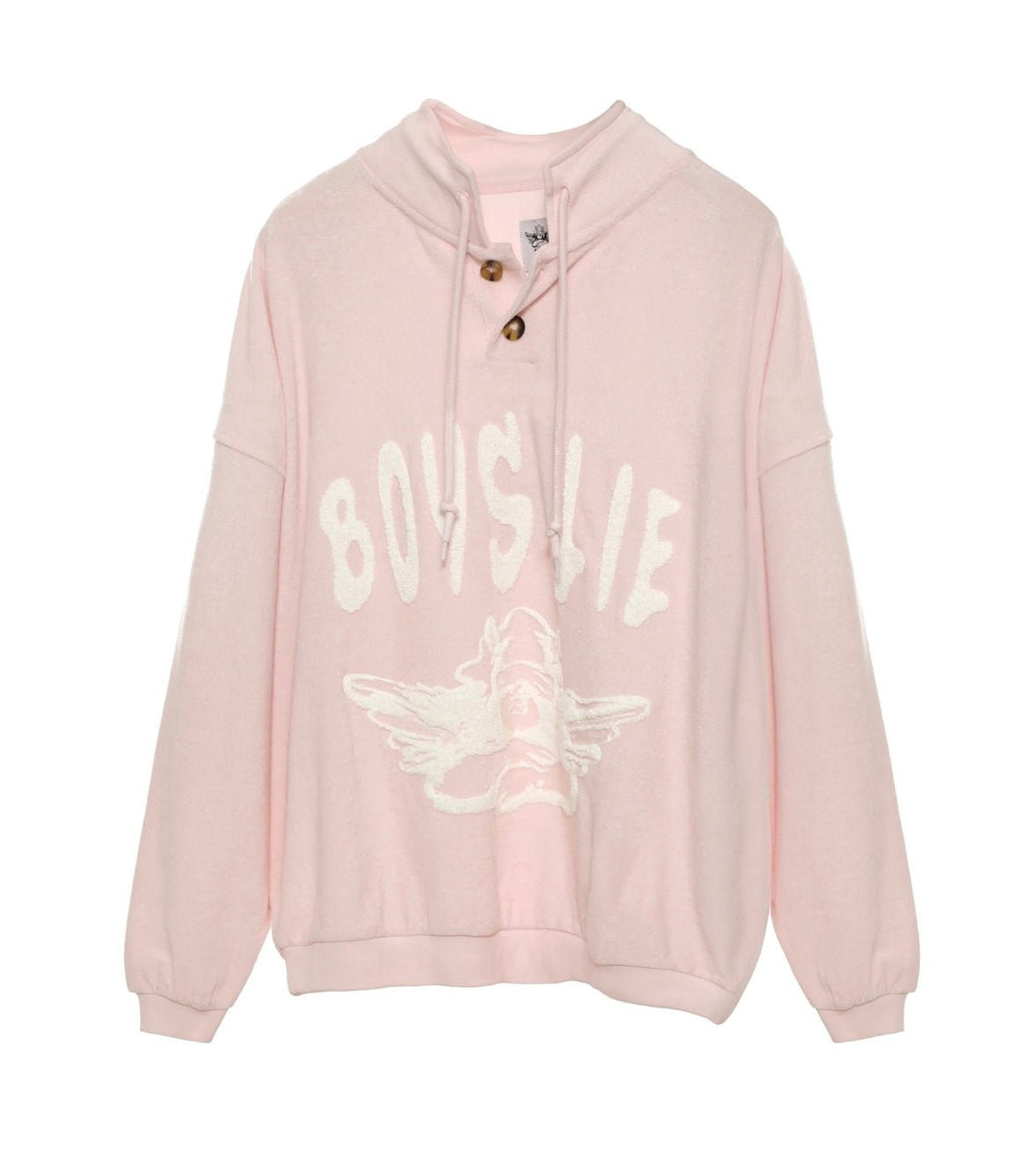 Boys Lie In Denial V2 Henley Crewneck - eloise boutique