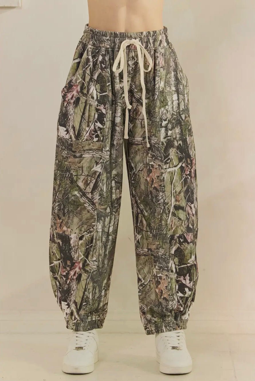 Camo Printed French Terry Pant - eloise boutique