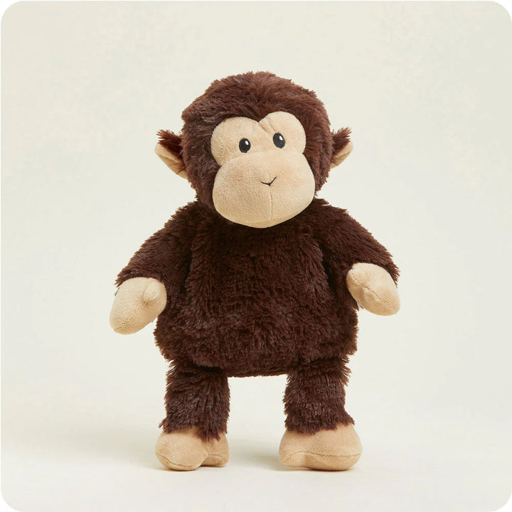 Stuffed monkey toy on a white background