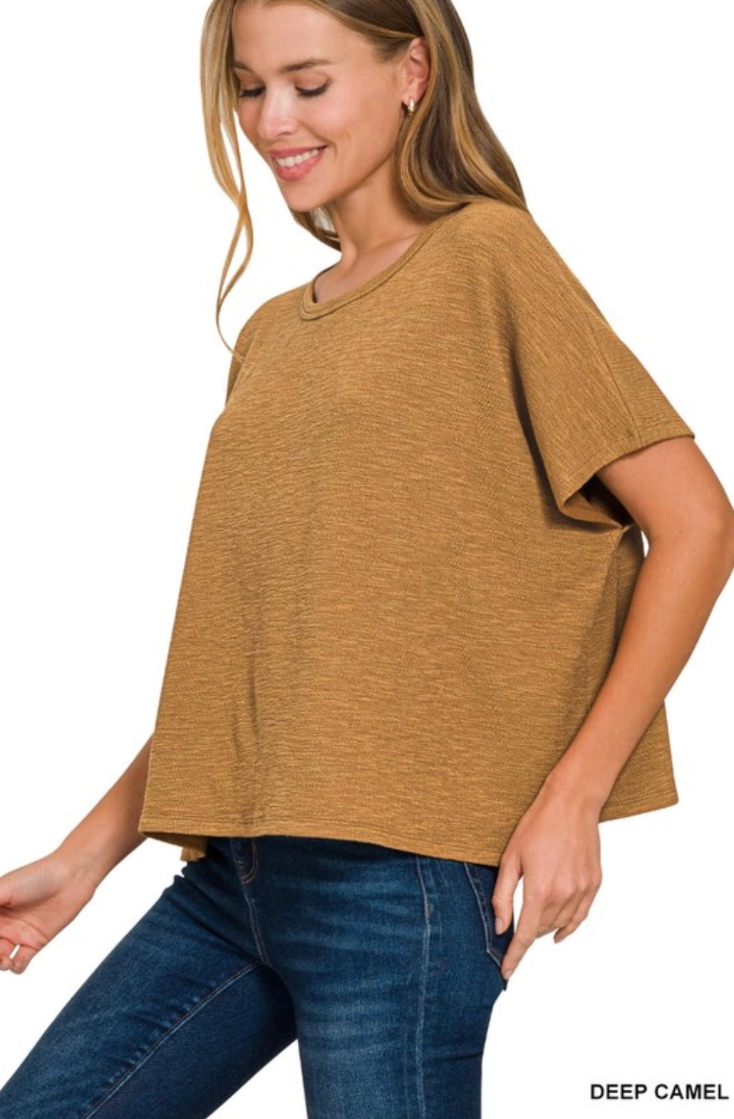 Cotton Slub Oversized Tee - eloise boutique