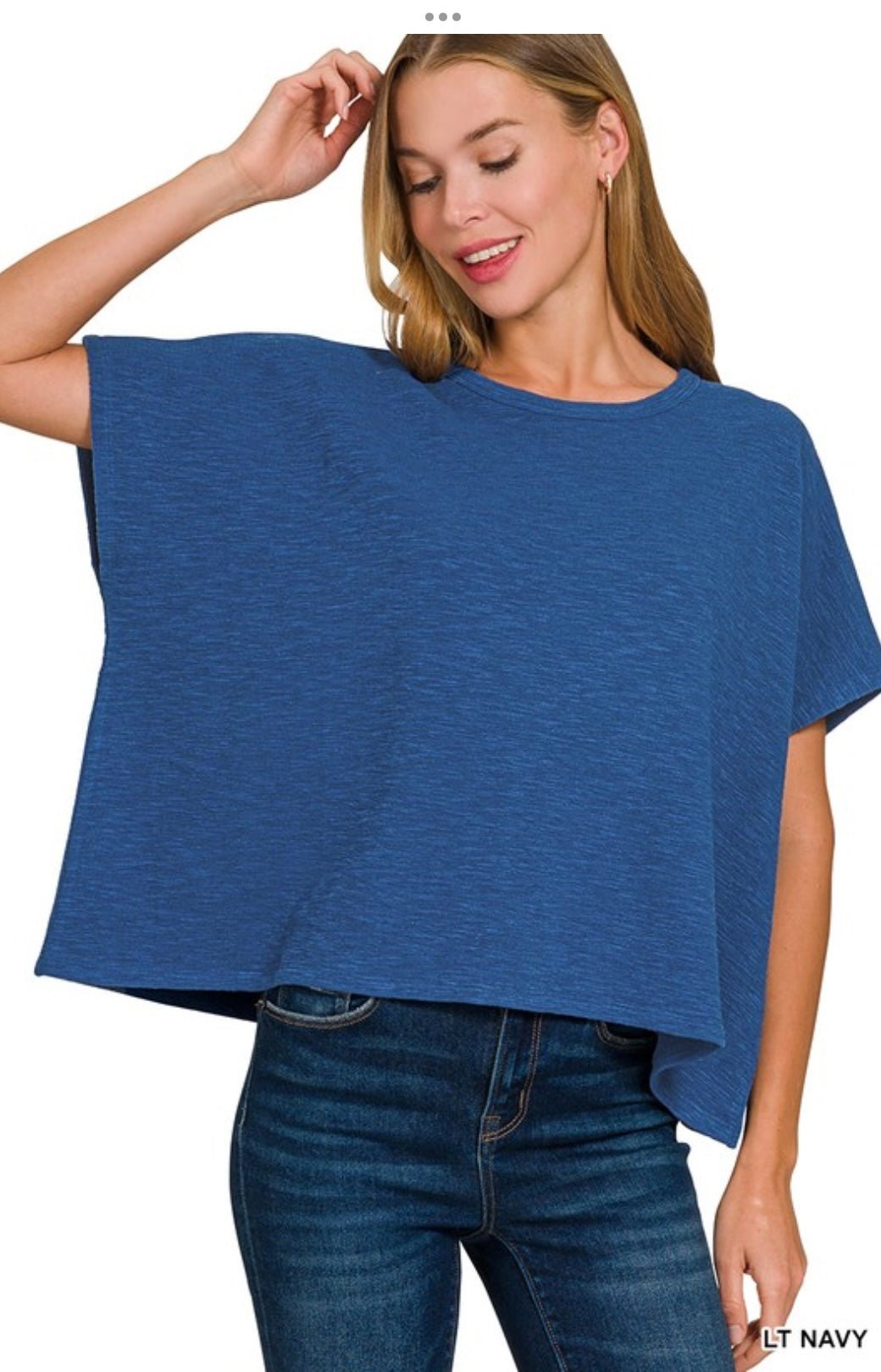 Cotton Slub Oversized Tee - eloise boutique