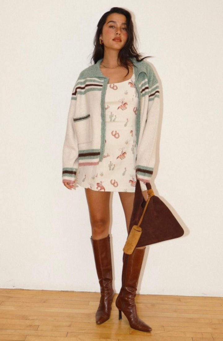 Cowboy Desert Zip Knit Cardigan - eloise boutique