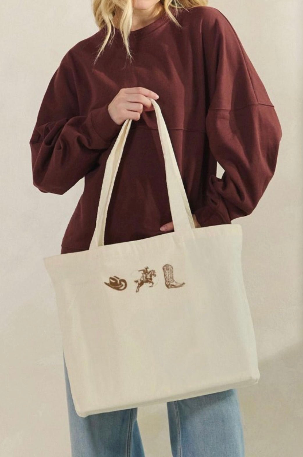 Cowboy Trio Canvas Tote Bag - eloise boutique