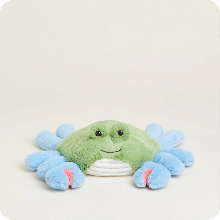 plush crab toy on plain background