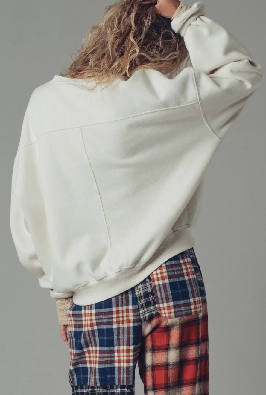 Crew Neck Comfort Washed Sweatshirt - eloise boutique