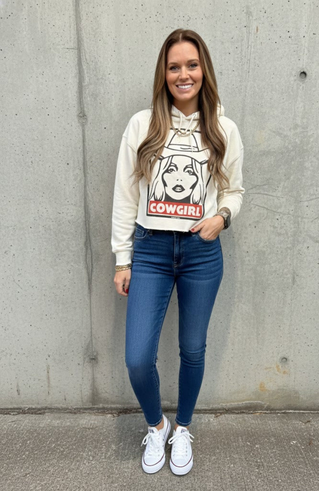 Crop Cowgirl Graphic Hoody - eloise boutique