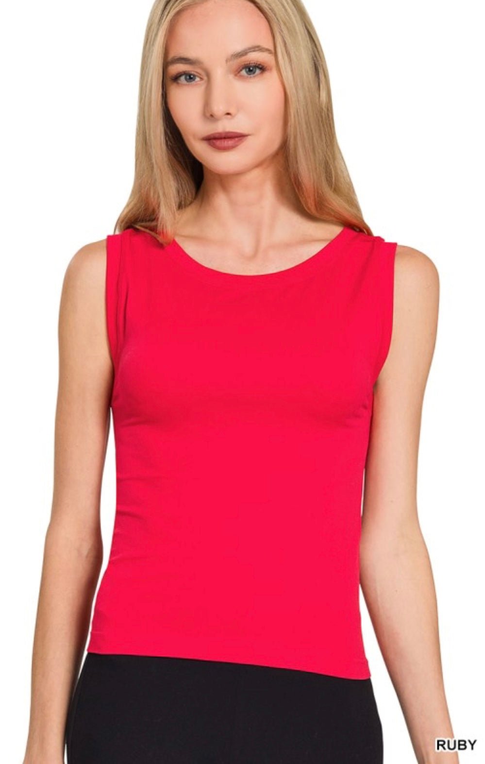 Cropped Seamless Round Neck Tank - eloise boutique