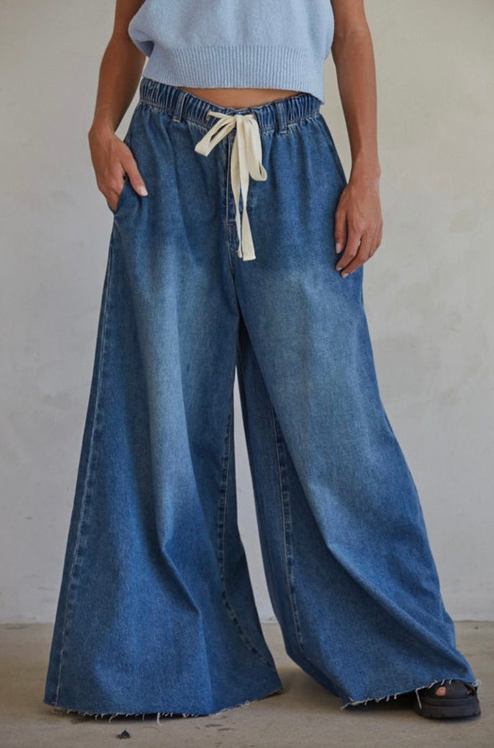 Dark Denim Bell Jar Pants - eloise boutique