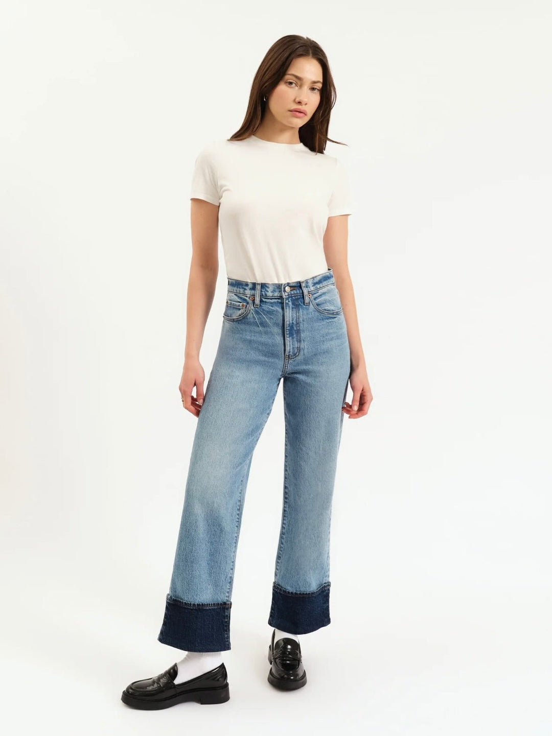 Daze Denim Eastside High Rise Loose In Plunge - eloise boutique