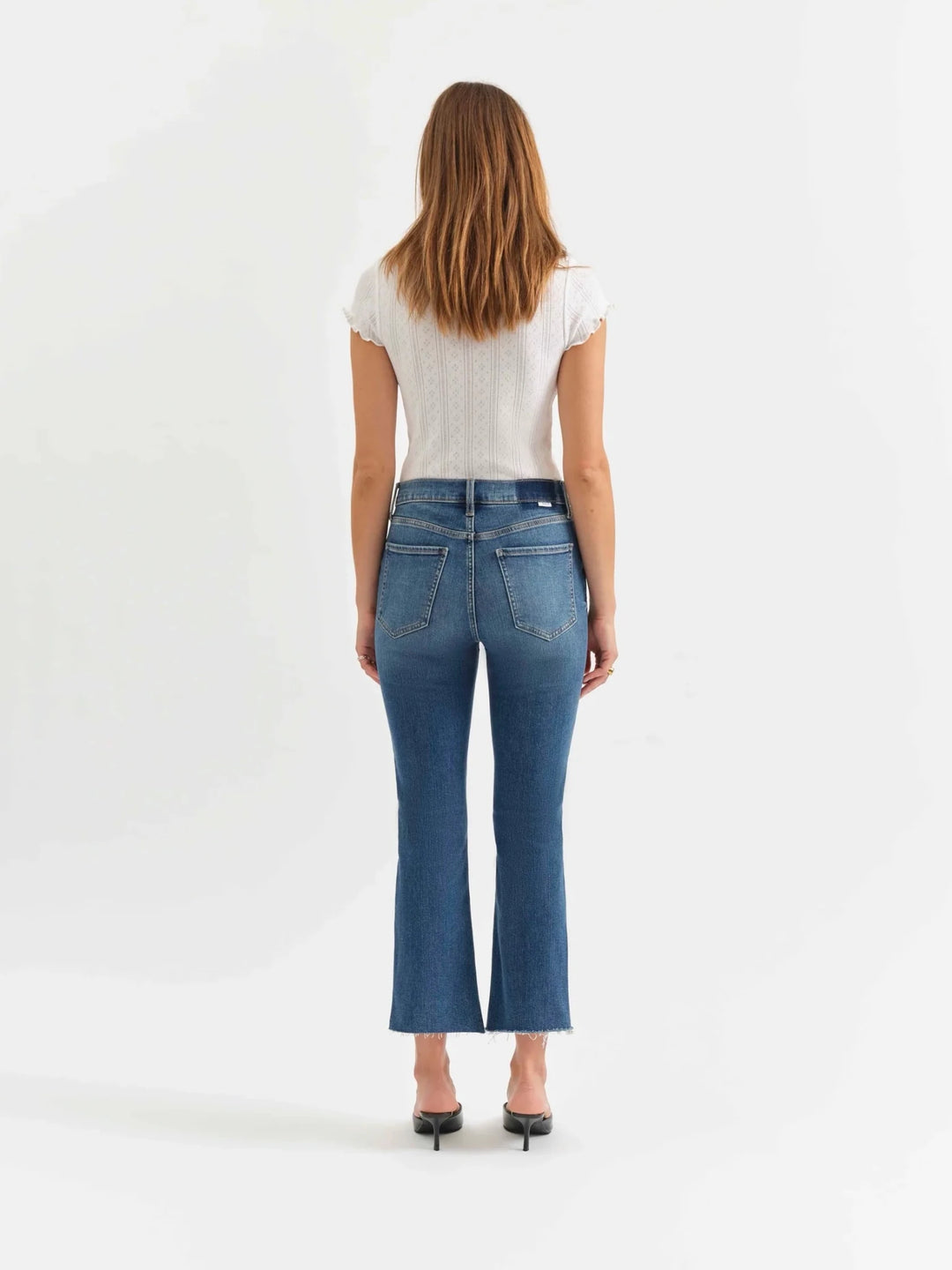 Daze Denim Shy Girl Crop Flare in Influencer - eloise boutique