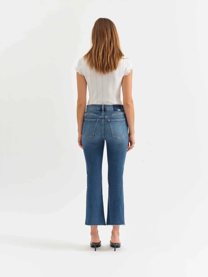 Daze Denim Shy Girl Crop Flare in Influencer - eloise boutique