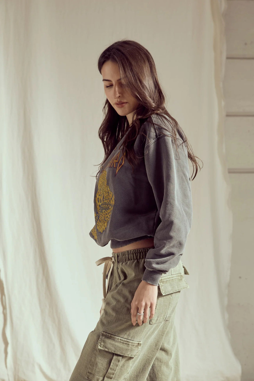 Def Leppard Upcycle Golden Sweatshirt - eloise boutique