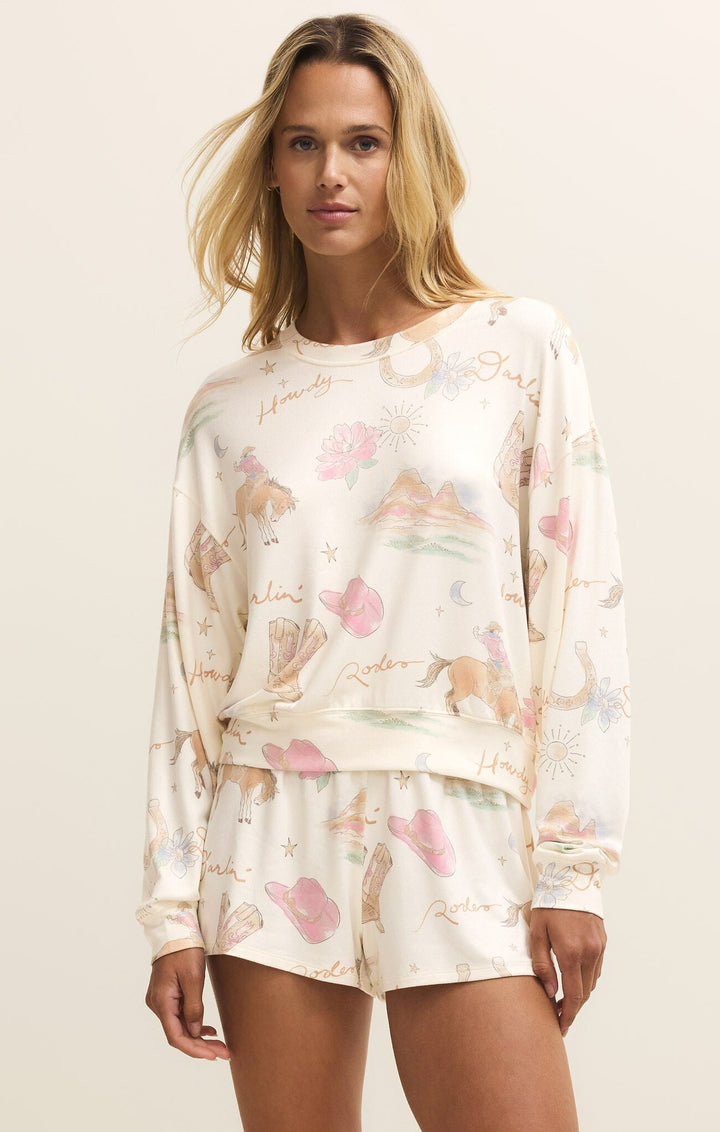 Desert Rose Long Sleeve Top - eloise boutique