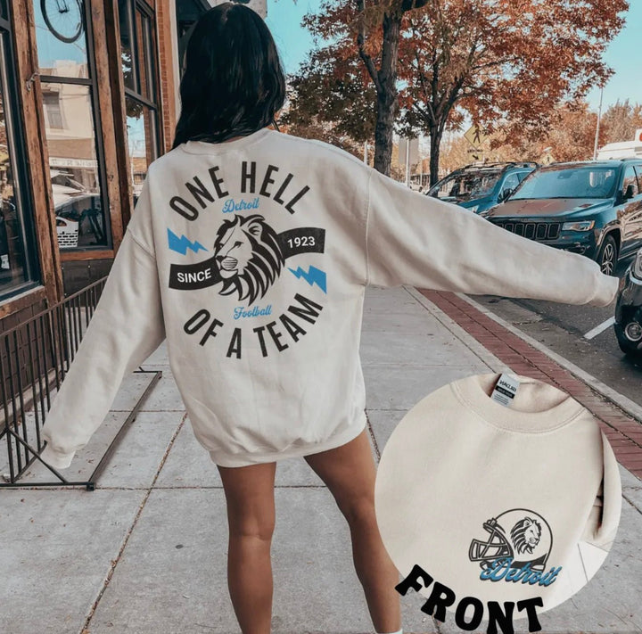 Detroit “One Hell Of A Team” Graphic Sweatshirt - eloise boutique