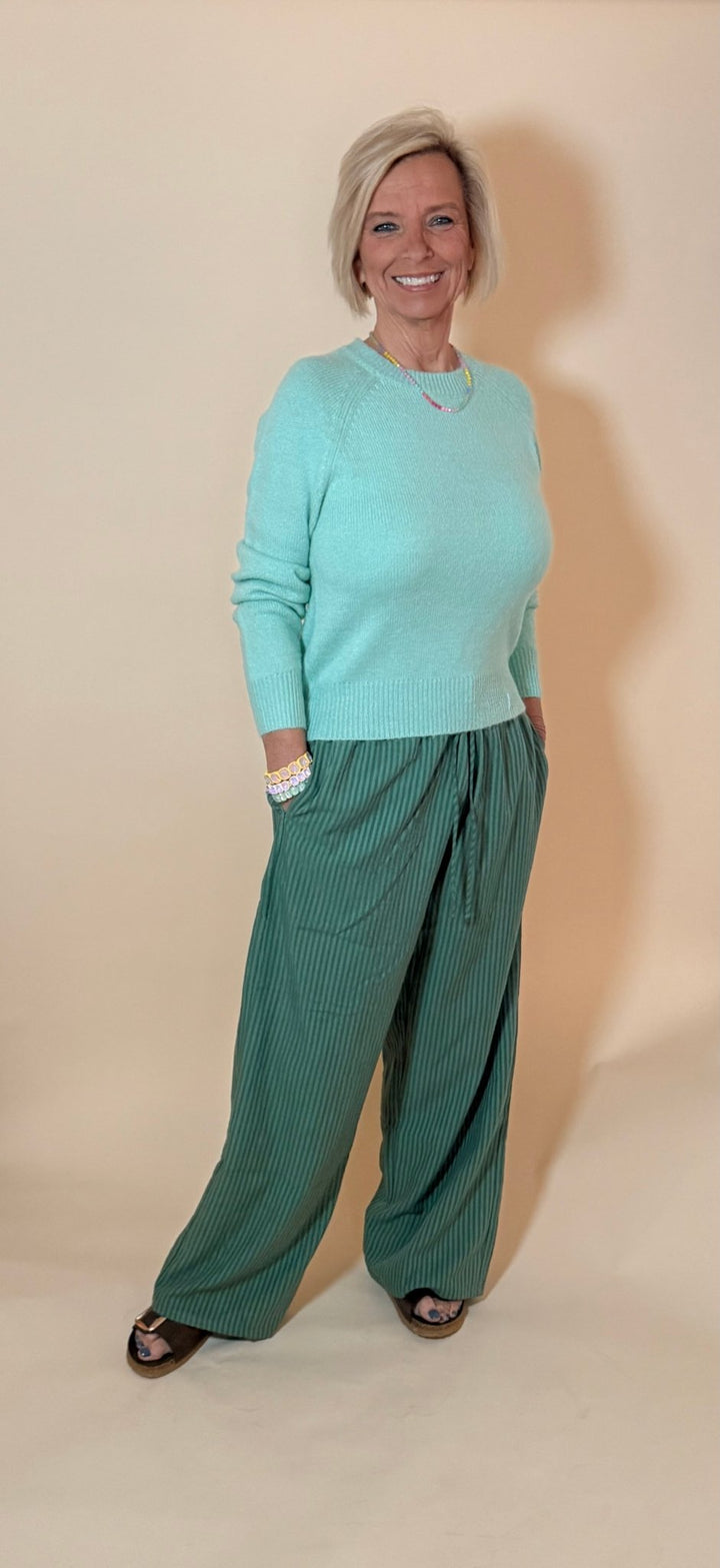 Emerald Ease Striped Trousers - eloise boutique