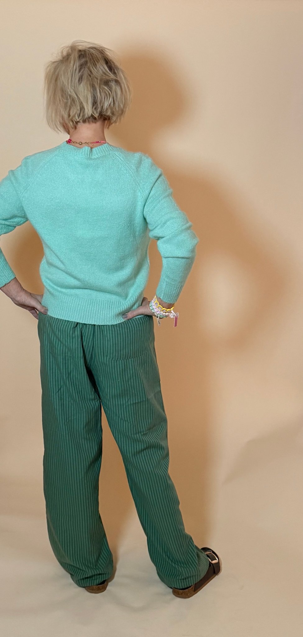 Emerald Ease Striped Trousers - eloise boutique
