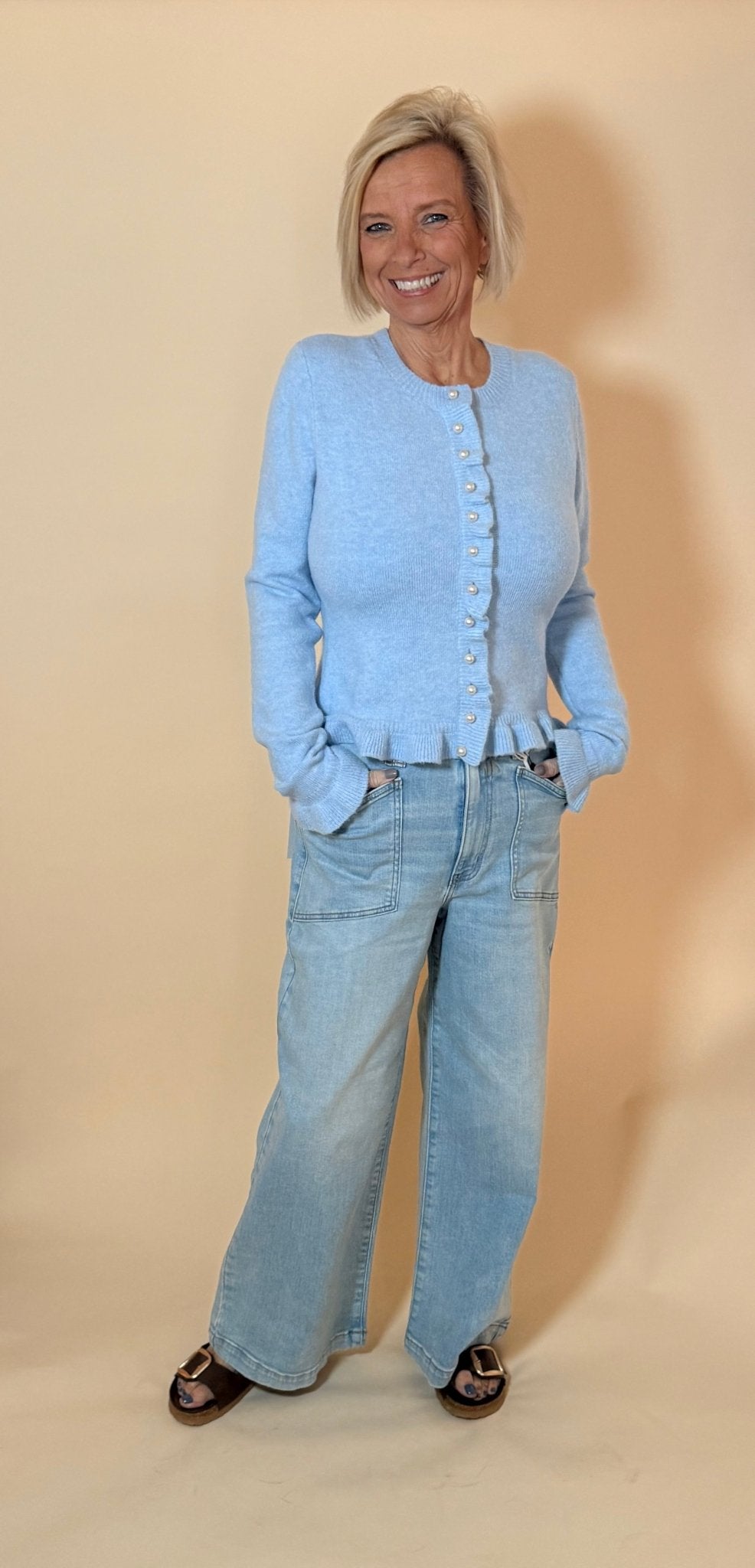 Eowyn Ruffle Trim Cardigan - eloise boutique