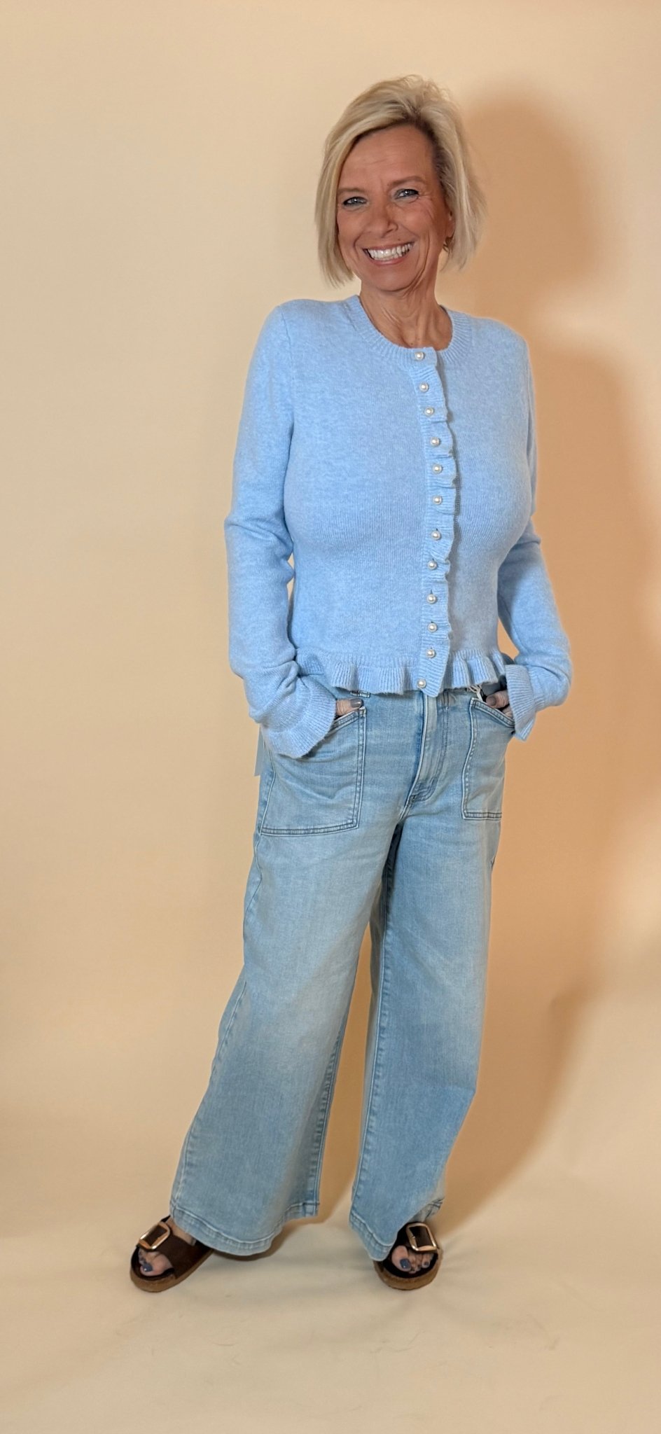 Eowyn Ruffle Trim Cardigan - eloise boutique